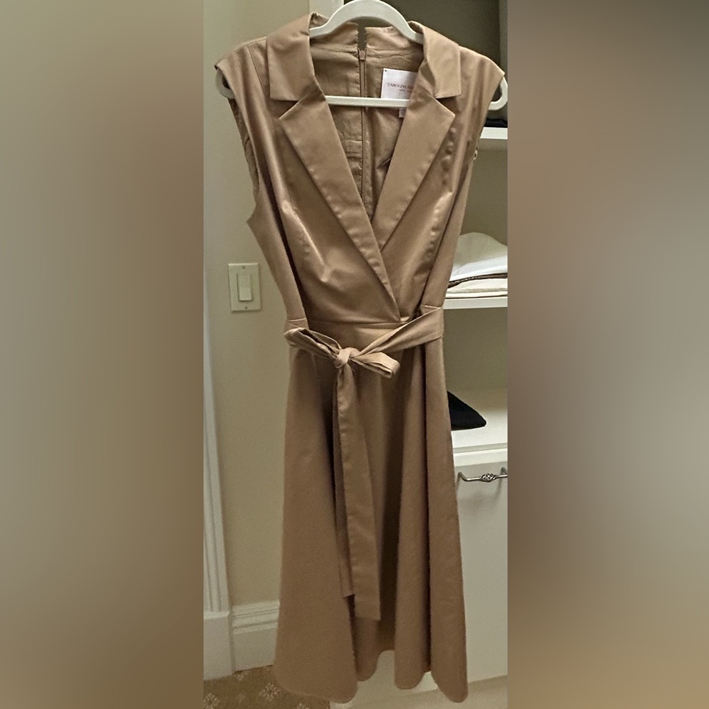 CAROLINA HERRERA Khaki Dress Size 12